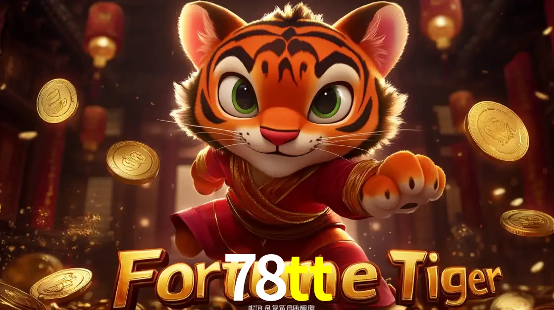 O carismático mascote do jogo de slot Fortune Tiger, um tigre fofo em pose de artes marciais, pronto para trazer sorte e multiplicadores de ganhos no cassino online 78tt.