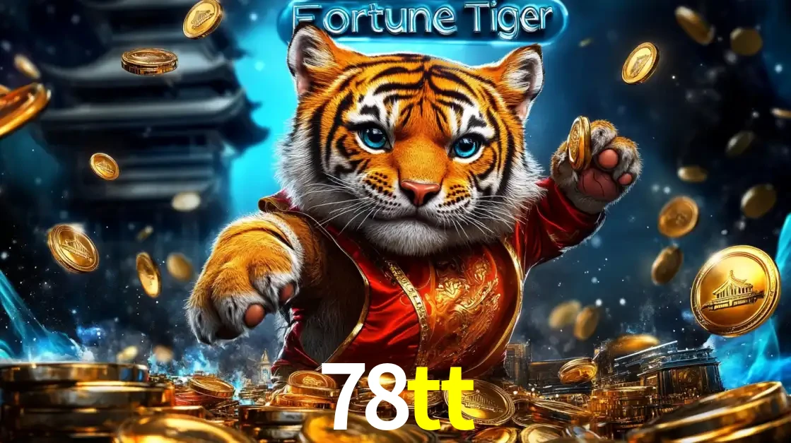 Imagem promocional do jogo de slot Fortune Tiger, com um tigre majestoso em traje tradicional cercado por uma fortuna em moedas de ouro, disponível agora no cassino 78tt.